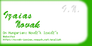izaias novak business card